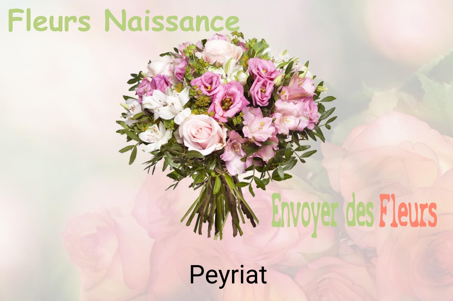Bouquet de fleurs de naissance livré à Peyriat